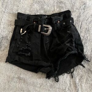 ✨ SOLD ✨ Fashion Nova | Palm Springs Belted Denim High-Waisted Shorts